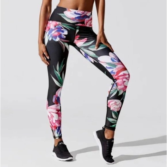 Carbon38 Pants - Carbon38 Women’s Romantic Floral High Rise Leggings Size M